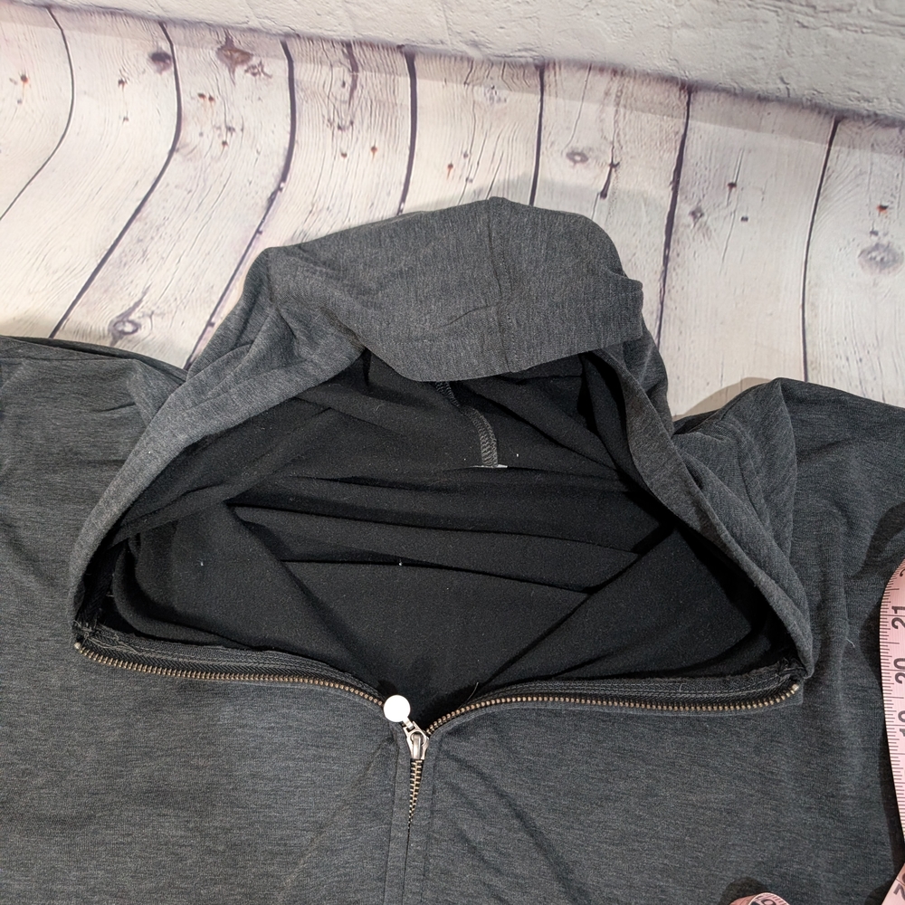 Linksoul Gray Zip Up Sweatshirts - Picture 7 of 10